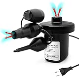 PeTnessGO Elektrische Luftpumpe, 2 in 1 Luftpumpe Luftmatratze für Aufblasen und Ablassen, Elektrische Pumpe mit 3 Düsen für Luftmatratze, Aufblasbares Spielzeug, Schwimmring, 150W, AC 220V