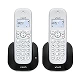 VTech CS1551 DECT Telefon Schnurlos 2 Mobilteile mit Anrufbeantworter, innovativer Ladestation, Anrufersperre, Anrufererkennung/Anklopffunktion, Freisprecheinrichtung, hintergrundbeleuchtetem Display