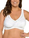 Ulla Popken Damen Entlastungs-bh, Ohne Bügel, Strassanhänger, Cup C, Weiß, 110C EU