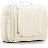 Travelaner Kulturbeutel zum Aufhängen für Damen, Herren und Kinder, 7 Liter Stauraum, 3-in-1 Kulturtasche, Kosmetiktasche für Reise, Waschtasche, Waschbeutel, Wasserabweisend, Crème-beige