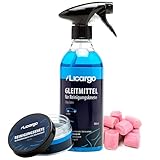 LICARGO® Reinigungsknete Set - Tiefenglanz für Deinen Lack - 100g Lackknete, 500ml Gleitmittel - Reinigungsknete Auto für porentiefe Reinheit - Clay Bar Auto, Auto Knete, Lack Knete