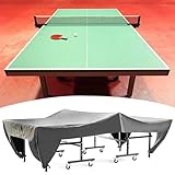 GAESHOW Tischtennisplatte Schutzhülle Abdeckung, Tischtennis Plane, Wasserdicht Abdeckhülle mit Tasche, Tischtennistisch Abdeckplane für Außen Outdoor und Indoor 280x153x73cm (Grau)