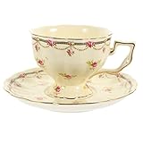 MAGICLULU 1 Satz Keramik Kaffeetasse und Untertasse Kaffeebecher geschenkt Teetassen und Untertassen aus Porzellan kaffeetasse vintage retro kaffeetassen exquisite Kaffeetasse Milchbecher