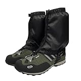 HcvGcm Gamaschen Wandern, wasserdichte Gamaschen Für Outdoor-Aktivitäten, Wander Gamaschen, Leicht Und Atmungsaktiv Mit Klettverschluss, Ideal Für Wandern, Klettern, Jagen Und Skifahren, Schwarz