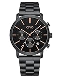 CIVO Herren Uhr Chronograph Edelstahl: Uhren für Männer Analog Wasserdicht - Armbanduhr Männer Einfach Business mit Datum