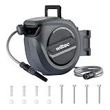 XPOtool Schlauchtrommel, Wand Schlauchbox mit Aufroll-Automatik und 20m Wasserschlauch, Gartenbewässerung