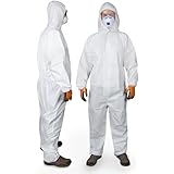 Paintbutler Pro - Chemikalien-Schutzanzug mit Kapuze - Kat III Typ 5B & 6B - Industrie-Schutzkleidung, mikroporöser Einweg-Arbeits-Overall, Robust 60gsm, Partikeldicht - XL