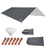Unigear Tarp Rain Fly Regenschutzplane, Zelttuch, wasserdicht, Wanderschuppen, faltbar, leicht, wasserdicht, für Camping und Schutz gegen Regen, Schnee und Sonne