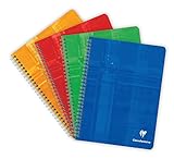 Calligraphe 8723 C – Lot de 1 Hefte mit Spiralen Maxi Innenraum A5 quer liniert mit Rand 100 Seiten, Farben sortiert, bunt