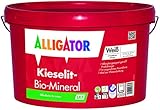 Alligator-Kieselit-Bio-Mineral - Wandfarbe weiß - Deckkraftklasse 1 - Innenwandfarbe (12,5 Liter)