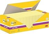 Post-it Super Sticky Notes, Vorteilspackung mit 24 Blöcken, 90 Blatt pro Block, 76 mm x 76 mm, Farbe: Gelb - Extra-stark klebende Notizzettel für Notizen, To-Do-Listen und Erinnerungen, Mittel