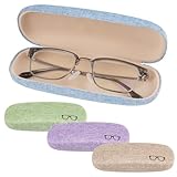 4 Stücke Brillenetui Hardcase, Tragbare Brillen Etui, Hartschale Brillenetui für Brillen, Lesebrille, Sonnenbrillen, Damen, Herren, Kinder (4 Farben)