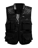 Herren Damen Funktionsweste Multi-Taschened Weste Freizeit Jacke Jagd und Angler Fotografie Wandern Weste Camping Vest