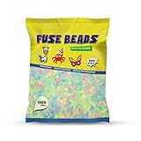 Benny Beads Bügelperlen 1500 Stück, Midi-Größe 5mm, Kreatives Bastelzubehör DIY Fuse Beads (Im Dunkeln leuchten)
