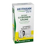 HEITMANN pure Reine Citronensäure | Vielseitiger Bio-Entkalker für Küche & Bad | Leistungsstarkes Pulver zur Kalkentfernung | Lebensmittelsauber & 100% reine Citronensäure | 350 g