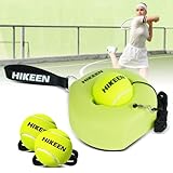 BOOSTEADY Tennis Trainer Set mit Metallbasis - Professionelles Trainingsgerät mit 3 Bällen & 4m Seil für Einzeltraining (Erwachsene/Anfänger) - Garten, Park, Plat - Grün