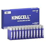 KINGCELL AAA Batterien 36 Stück, Max Alkaline Batterien AAA Ultra-Langlebigkeit, 10 Jahre Haltbarkeit, Auslaufsicher Perfekt für Kinderspielzeug, Verschiedene Haushaltsgeräte