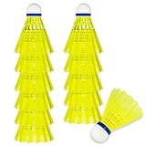 AONAT 12 Stück Badminton Bälle,Nylon Badminton,Badmintonbälle für Training & Wettkampf,Federball Mit hoher Stabilität und Haltbarkeit Badmintonbälle Shuttlecocks für Outdoor & Indoor Sport