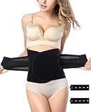 ALONK Bauchgurt nach Geburt, 106cm Postpartum Belly Wrap, Rückbildungsgürtel nach Geburt(schwarz)