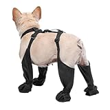 Kdouehg DogPaw Protektoren mit Hosenträgern, rutschfeste Hunde-Regenstiefel für Winter, Schnee, Outdoor S