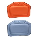 PAMINGONO 2st Badewannenkissen Kopfstütze Für Badewanne -Kissen Bad Nackenkissen Badewannenablage Badekissen Aus Schwamm Badewannenhals Bequemes Badekissen Kopfstützkissen PVC