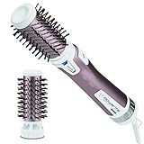 Rowenta Brush Activ Premium Care rotierende Warmluftbürste, Naturborsten für glänzendes Haar, Kaschmir-Keratin-Beschichtung, 2 Bürstenaufsätze 40mm und 50mm, 3 Stufen, Föhnbürste, weiß, CF9540
