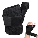 HAOXYO Daumenbandage Rechts & Links, Atmungsaktive Bandage Daumensattelgelenk für Arthrose & Sehnenscheidenentzündung, Verstellbare Daumenorthese (1 Stück, Schwarz)