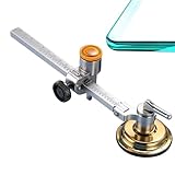 Glasschneider Für Kreise,Mit Saugnapf Und 360 Grad Drehbar - Manuelles Glasschneidwerkzeug,Für Basteln Reparatur Bilderrahmen Spiegels Installation Kunstprojekte