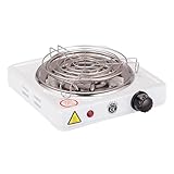 Elektrischer Kohleanzünder für Shisha Kohle mit Gitter | 1000 Watt | Premium Kohleofen Naturkohle (weiß)
