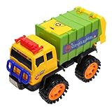 Supvox Müllwagen für Reibungsantrieb und Rückziehmechanismus Großer Müllauto LKW aus Langlebigem Material Umweltbewusstes Kleinkind Zufällige Farbe Zufällige Farbe