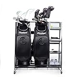 Milliard Golf-Organizer – passend für 2 Golftaschen und andere Golf-Ausrüstung und Zubehör in diesem praktischen Dual-Golf-Aufbewahrungsregal – 81,3 x 40,6 x 94 cm