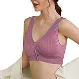 Generisch Damen-BHS ohne Stahlring vorne Schnalle Stillen Verstellbarer Sammel-BH Unterwäsche-BH Gratis Versand (Purple, L)