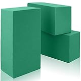 com-four® 3X Steckmasse für Blumengestecke - Steckschaum für Frischblumen - Steckschwamm zum Basteln - Blumensteckschaum für Feiern, Hochzeit und Geburtstag (03 Stück - Frischblumen)