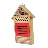 Yardwe Bienenhaus Aus Handgemachtes Insektenhotel Für Wilde Bienen Und Bestäubende Insekten Natürlicher Lebensraum Für Bienen Perfekt Für Garten Und Balkon