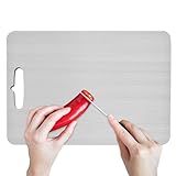 Schneidbrett aus Metall, Titan-Schneidebrett, hitzebeständig, vielseitig einsetzbar, kratzfest