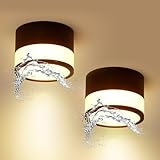 Temgin LED Aufbauspot Deckenspots Schwarz Aufputz Aufbaustrahler Ohne Bohren für Badezimmer, 12W IP65 Warmweiß Deckenaufbauleuchte Flach CRI82 Schlichtes Design Deckenleuchte Flur Außenbereich 2er