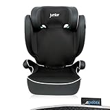 PETEX Auto-Kindersitz Basic i-Size Norm nach ECE R129 für Kinder von ca. 100-150 cm, höhenverstellbarer Kinderautositz in schwarz, 1 Stück