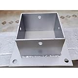Robuste Edelstahl-Zaunpfostenanker, 2 Stück, geschlossene Unterseite, Pergola-Stützhalterung für Holzbriefkasten, ideal für Beton-/Holzdeck, 120 x 120 mm Größe