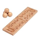 Spiel Mancala Brettspiel, Kalaha Spiel Erwachsene Brettspiel mit klappbarem Holzbrett -Familien Brettspiele-Mancala Spiele Strategisches Spiel für Kinder