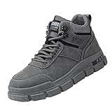 Modische Sommerschuhe für Herren, Netzstoff, atmungsaktiv, flach, leicht, bequem, lässig, Business, Freizeitschuhe für Herren, bequem, grau, 41 1/3 EU