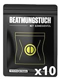 Beatmungstuch 10er Set (10 x 8 cm) - Beatmungsmaske Erste Hilfe - Hygienischer Mund-zu-Mund Beatmung Schutz für Notfälle und Rettungseinsätze