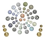 NETPROSHOP Schwimmkugeln, Dekokugeln schwimmend, Porzellan, Durchmesser 4-6-7,5 cm, Farbe:Blütenranke, Auswahl:7 cm
