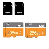 256GB Memory Cards Class 10 High Speed TF Card with Adapter Mini Memory Card for Smartphones/Camera/Tablet 2-Pack