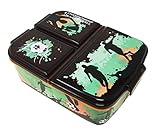 Theonoi Kinder Brotdose Lunchbox Sandwichbox - mit Fächern - Brotbox mit Unterteilung Kindergarten - aus Kunststoff BPA frei (fußball football soccer)