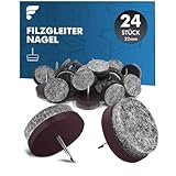 shinfly 24 Stück Filzgleiter für Stühle - Ø 22mm Stuhl Filzgleiter Nagel Möbelgleiter mit 4mm Dicke - Filz Stuhlgleiter für Möbel Böden