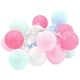 Kugel- – Kugelseilverschluss aus Baumwolle | Rattan-Kugel-Feenlichter | dekoratives LED-Licht | USB Weihnachten Sterne Wand für Innen und Außen der Party