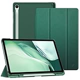 Fintie Hülle für Samsung Galaxy Tab S9 FE 10.9 Zoll/Tablet S9 11 Zoll 2023 mit Stifthalter, Ultradünn Schutzhülle mit Translucent Rückseite Cover und Auto Schlaf/Wach Funktion, Dunkelgrün