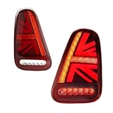 Truvix Rücklicht für den Kofferraum hinten Auto-Rücklichter für Mini für Cooper hinteres Tagfahrlicht, beweglicher Blinker für, Bremslicht(A)