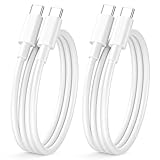 USB C auf USB C Kabel 1M 2Pack, 60W/3A Schnellladekabel USB C Kabel auf USB C Ladekabel iPhone Typ C Ladekabel USBC kabel für iPhone 17 Pro Max/17/16 Pro Max/15 Pro/15 Plus, iPad Pro/Air,Samsung S25