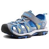 SAGUARO Geschlossene Sandalen kinder Outdoor Sports Trekking Schuhe Rutschfest Faltbar Jungen Strand Schuhe Atmungsaktiv Schnell Trocknend Grau Gr.30